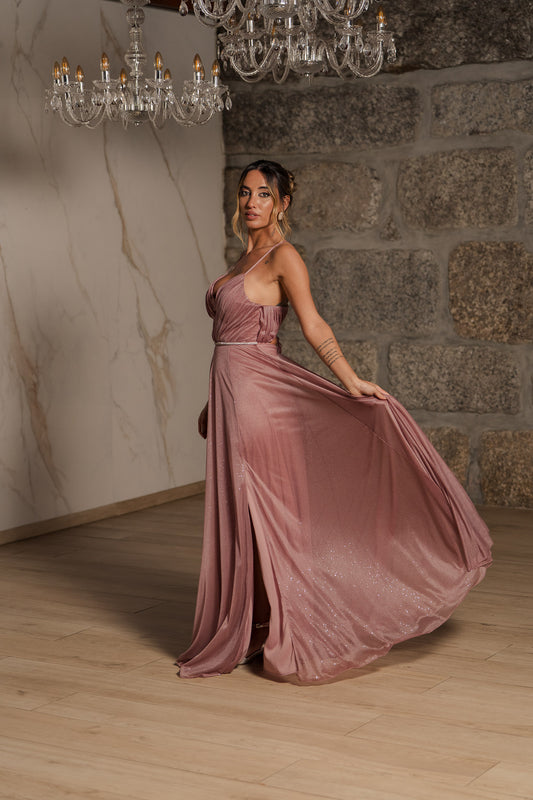 Vestido Florida - Rosa Velho