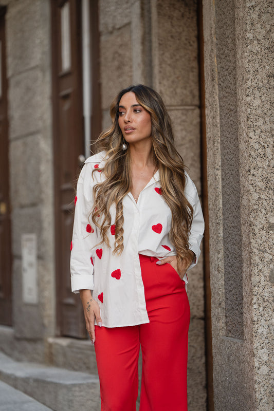 Camisa Hearts Oversize