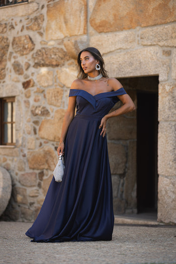Vestido Múrcia - azul marinho