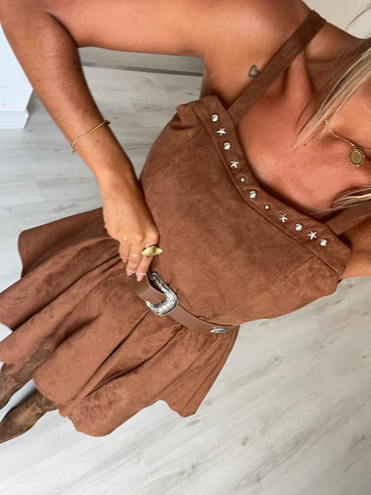 Vestido Country camel