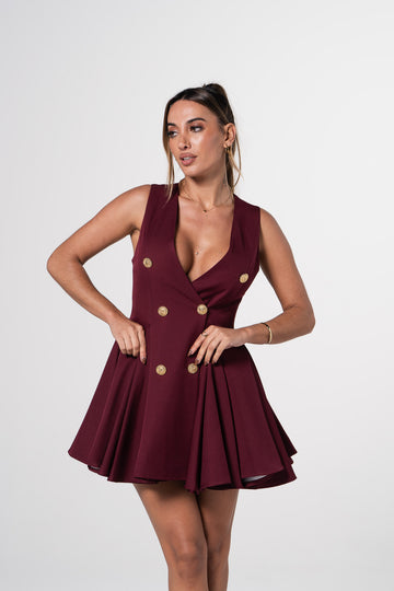 Vestido Bailarina - Bordeaux