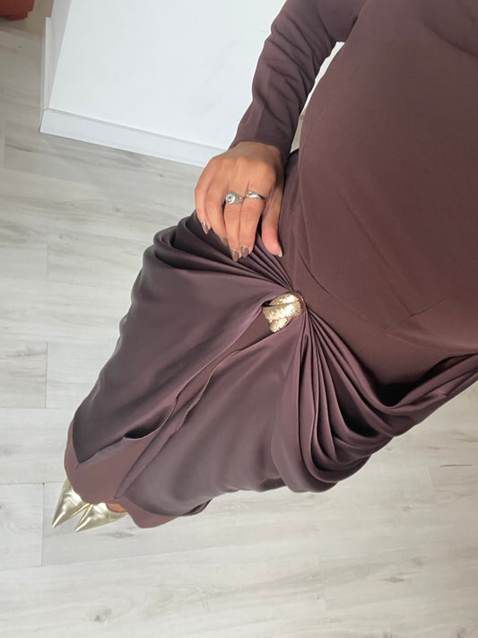 Vestido Astúrias - castanho