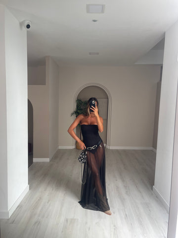 Vestido c/ Body incorporado - preto