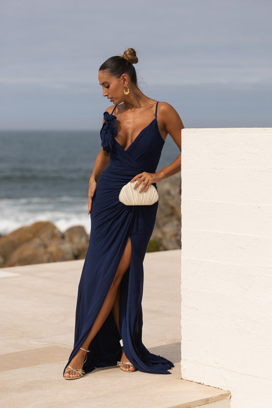 Vestido Belém - azul marinho