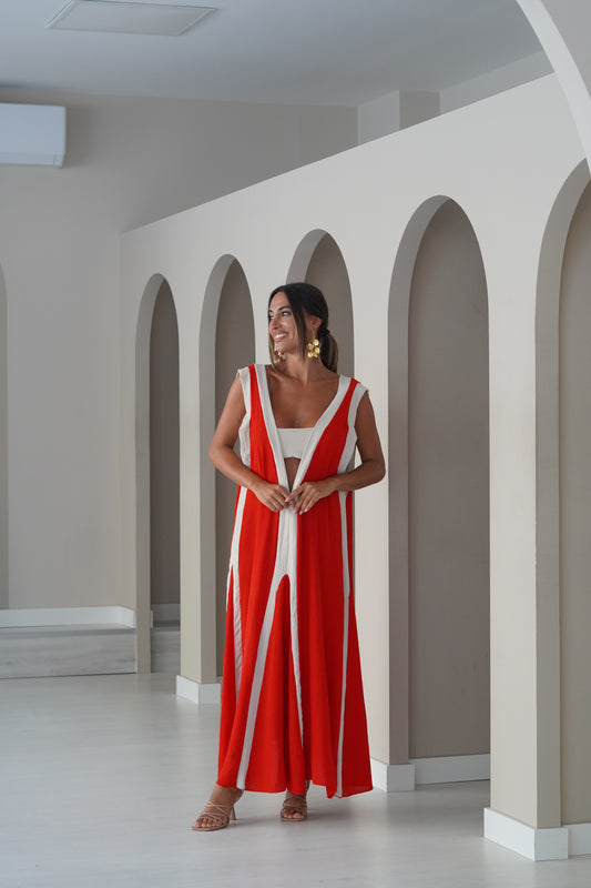 Vestido oversize - vermelho