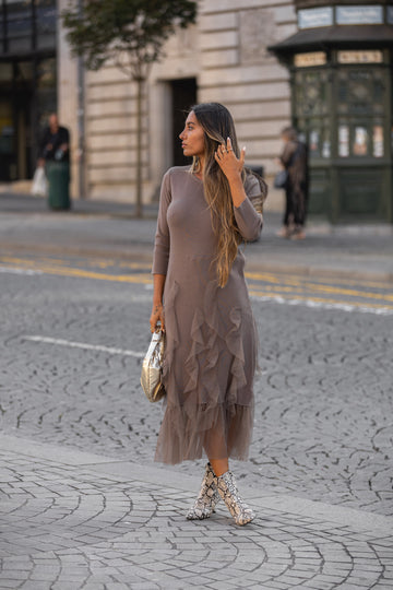 Vestido Guimarães - taupe