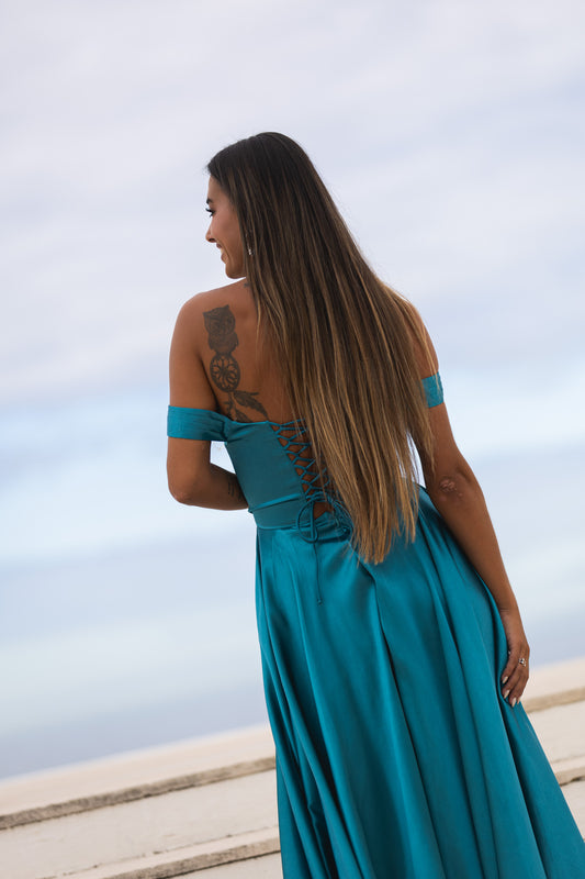 Vestido Moscovo - turquesa