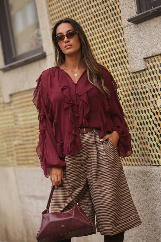 Blusa Catarina - bordeux