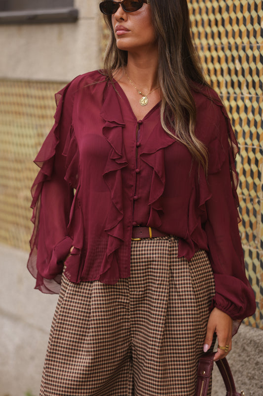 Blusa Catarina - bordeux