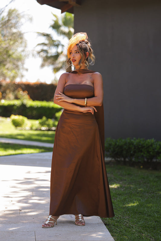 Vestido Caroline - Castanho