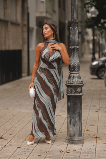 Vestido Seabra - tons azuis