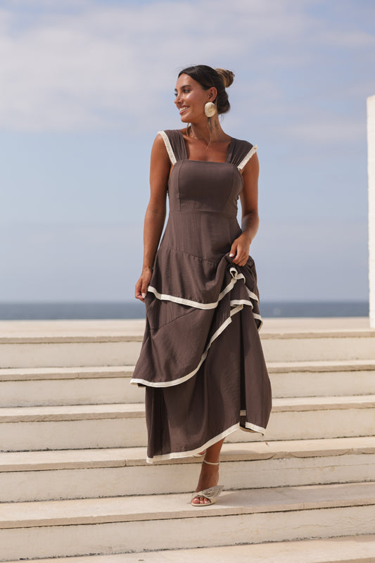 Vestido Toscana - Castanho