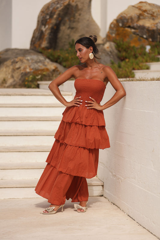 Vestido Menorca - Tijolo