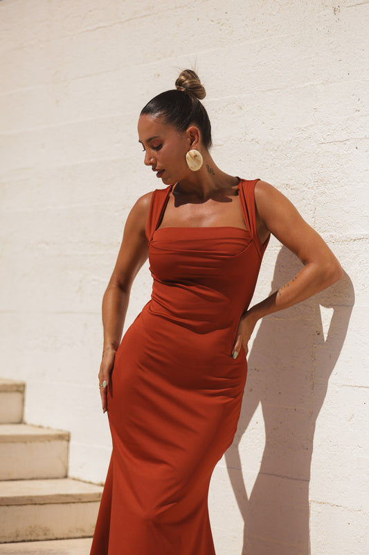Vestido Gonçalves - Tijolo