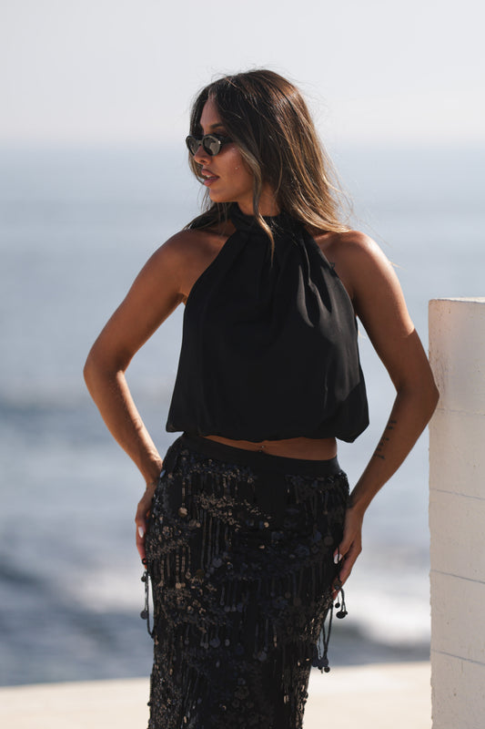 Top halter - Preto