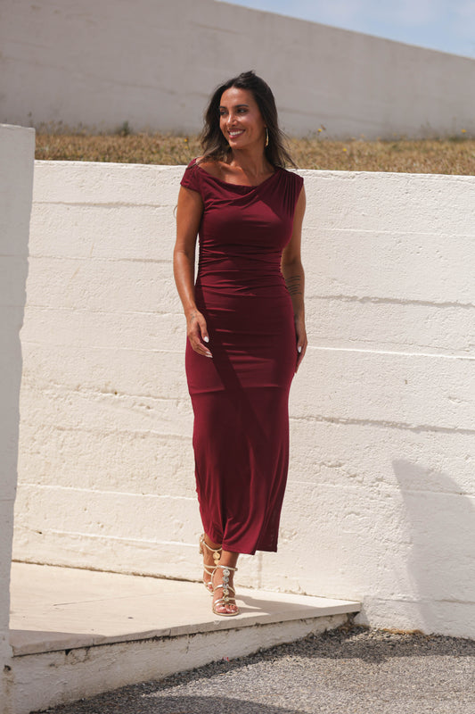 Vestido Anabela - Bordeux