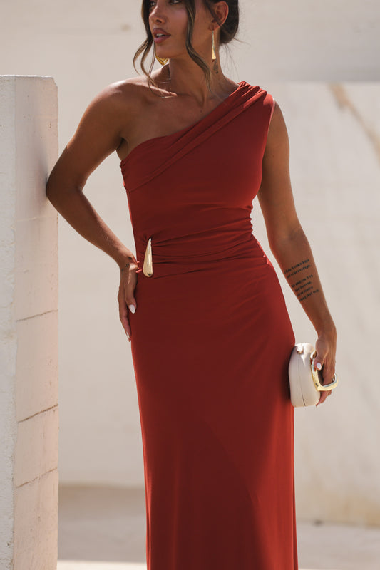 Vestido Leonor - Tijolo