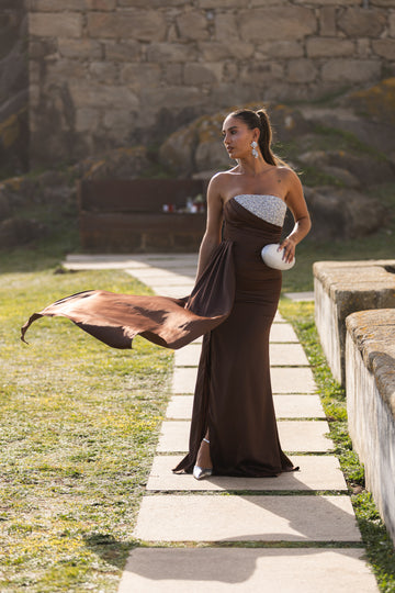 Vestido Ambar - castanho