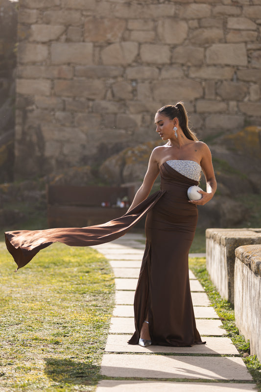 Vestido Ambar - castanho