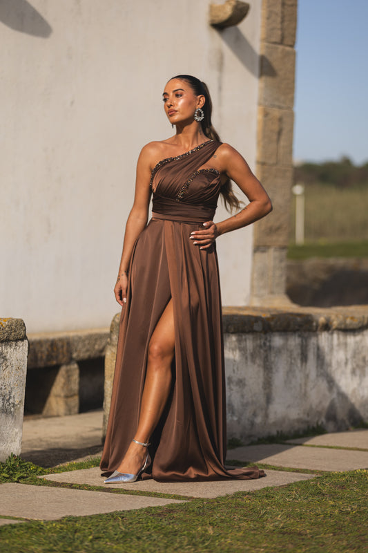 Vestido Penélope - castanho