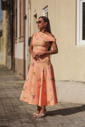 Vestido Lotus - Salmão