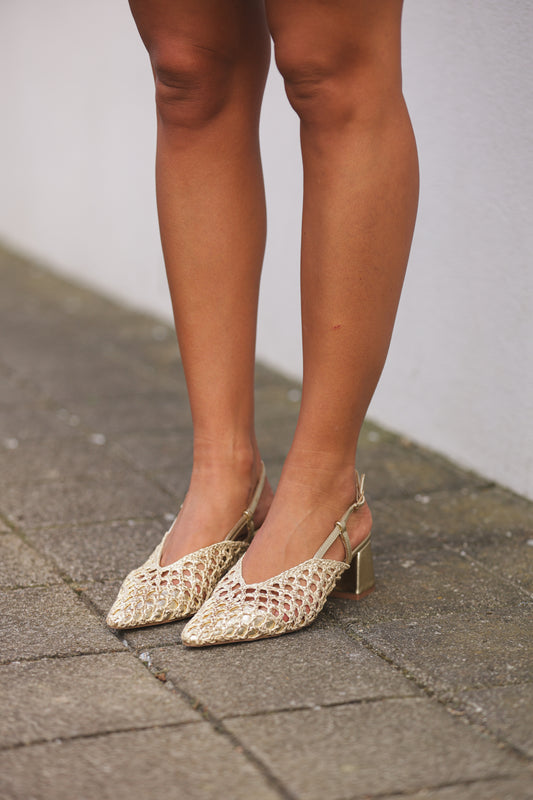 Sapato de rede - Dourado