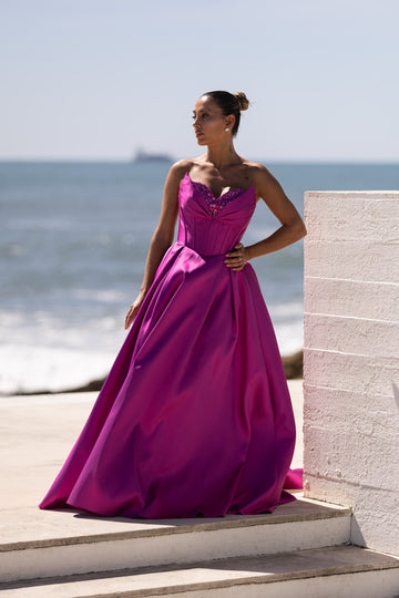 Vestido Marcella - Beringela