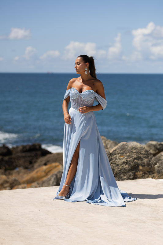 Vestido Hong Kong - Azul Bebe
