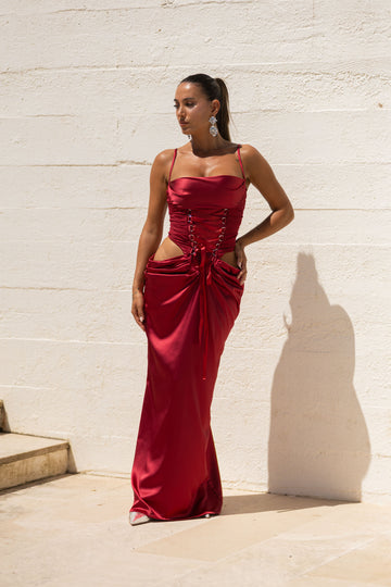 Vestido Holly - Bordeux