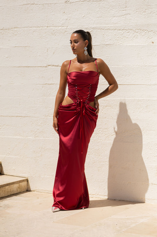 Vestido Holly - Bordeux