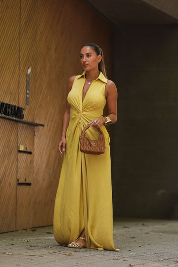 Vestido Linho -  Amarelo