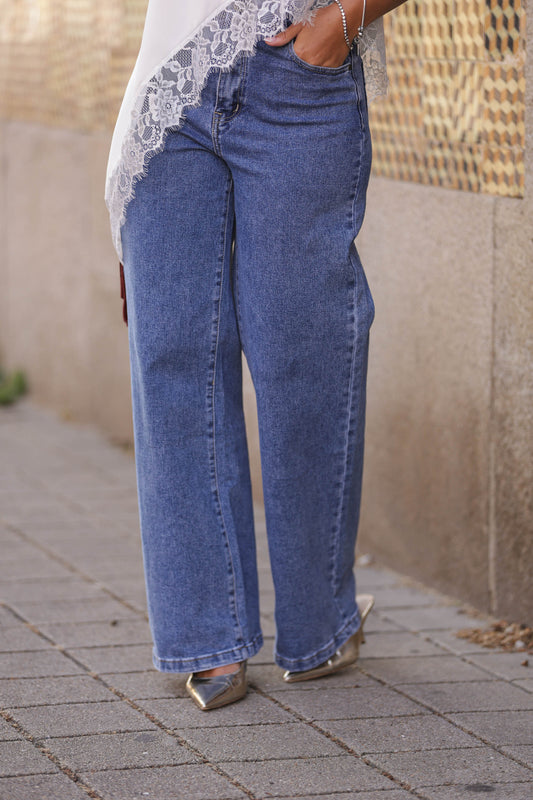 Calça de ganga c/ coração no bolso