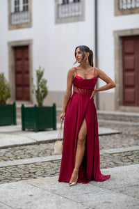 Vestido Chicago - bordeux