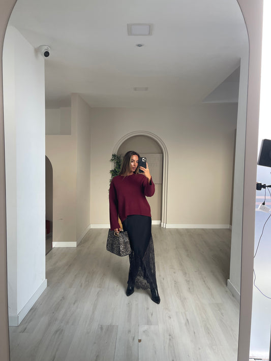 Camisola Ana - Bordeux