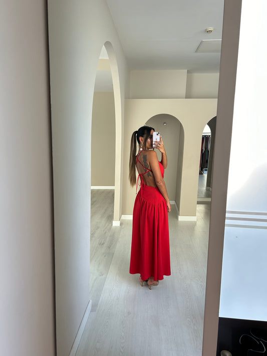 Vestido estilizado lumina - vermelho