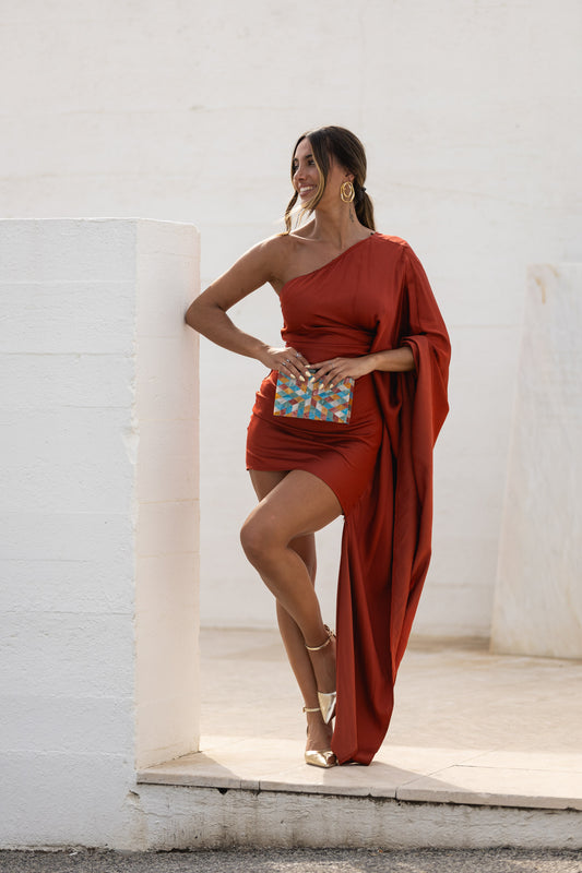 Vestido Arábia - Tijolo