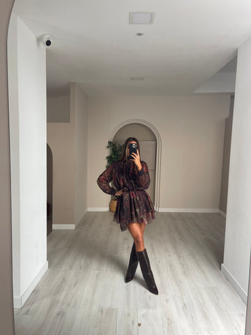 Vestido Cherrie - castanho