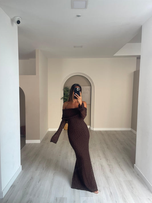 Vestido Celine - castanho - reposição dia 10/10