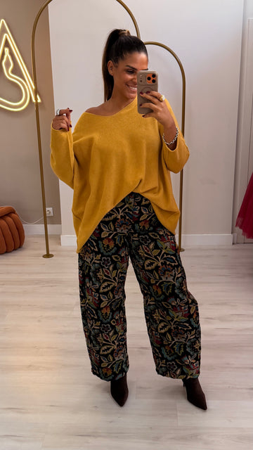 Camisola oversize Olivia - Amarelo