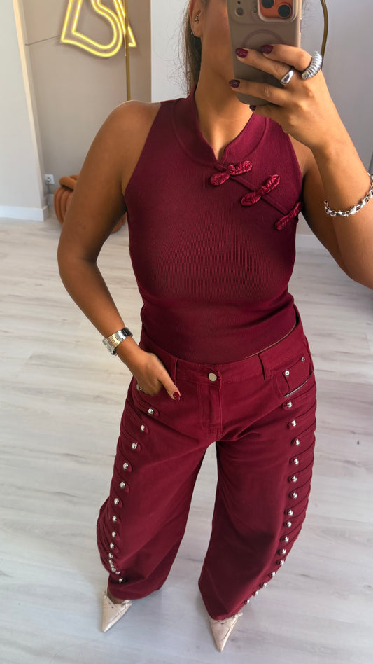 Top Nancy - Bordo