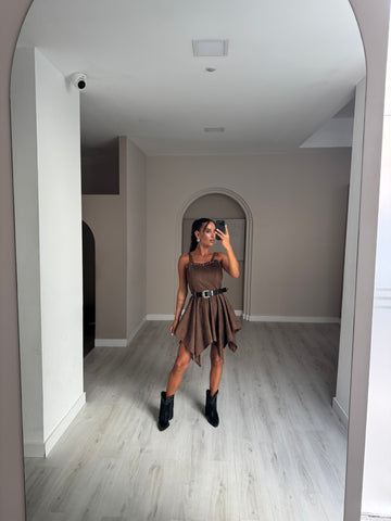 Vestido Country Castanho