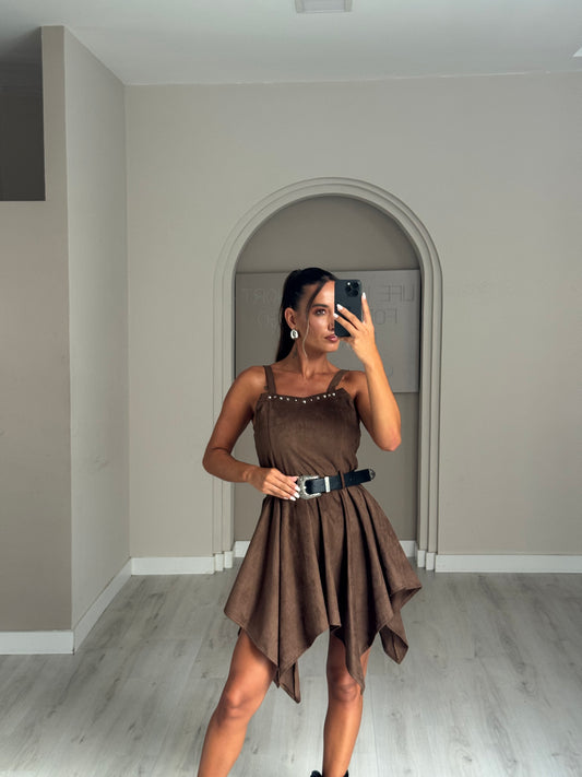 Vestido Country Castanho