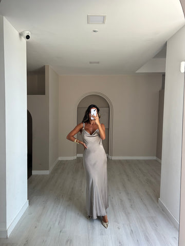 Vestido Amália - Taupe