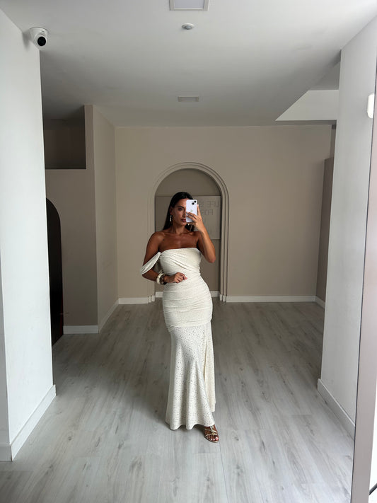 Vestido Fuentes - Bege