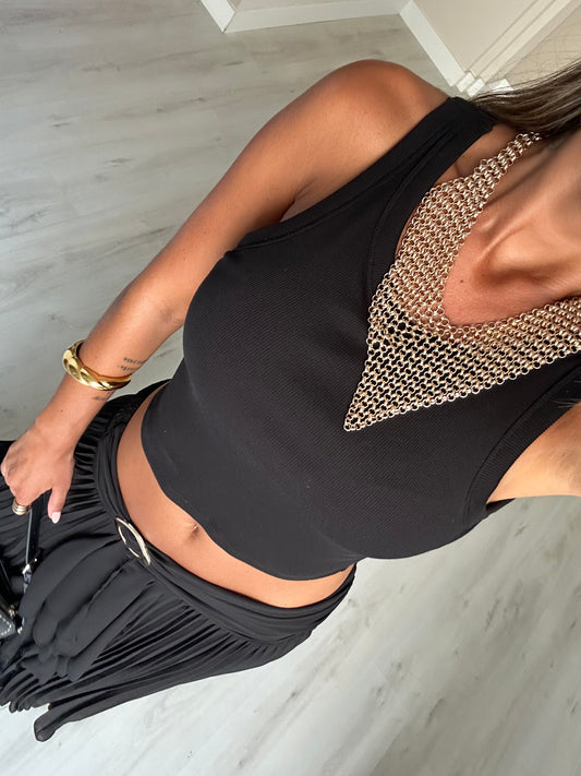 Top c/ soutien embutido Lumina - Preto