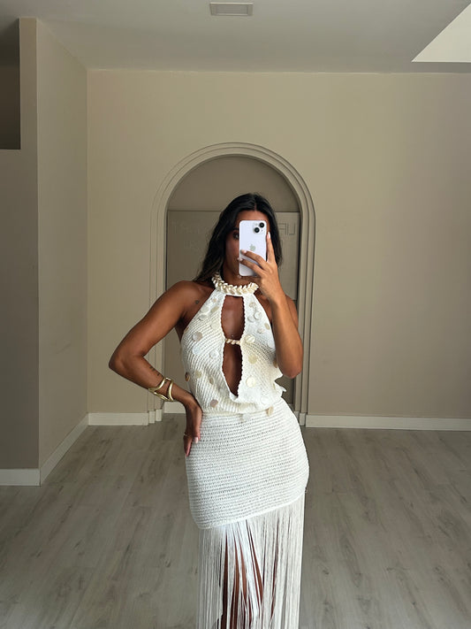 Vestido Areia Branca
