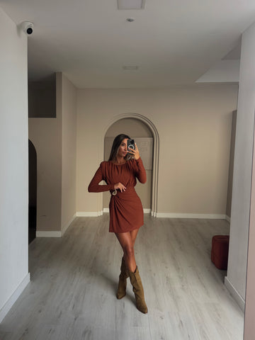 Vestido Luma - Tijolo