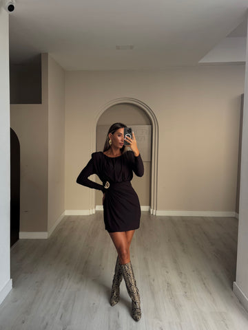 Vestido Luma - Castanho