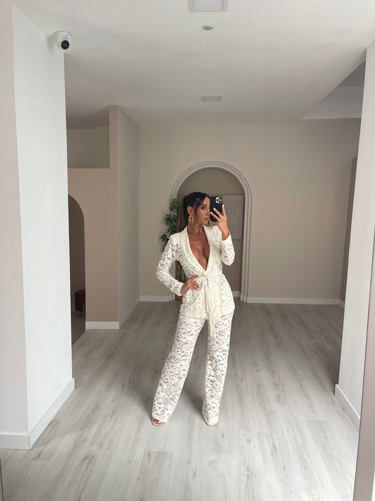 Calça c/ transparência saiph - Branco