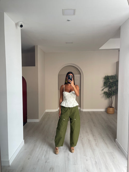 Calça ganga 2 em 1 - Verde